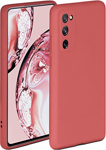 ONEFLOW Coque Souple Compatible avec Samsung Galaxy S20 FE/FE 5G, Coque en Silicone, Bord surélevé pour la Protection d'écran, Double Couche, Coque Souple pour téléphone - Rouge Mat Cover