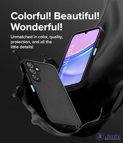 Image of Jkobi Back Case Cover for Samsung Galaxy M15 5G (Textured Grip Design | Slim and Light Weight | Soft Touch and Feel | Black)