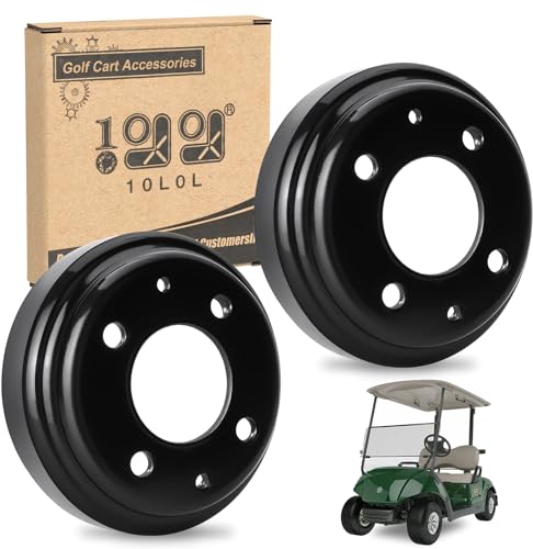 10L0L Golf Cart Brake Drum/Hub Assembly for Yamaha G1 G2 G8 G9 G11 G14 G16 G19 G22 G29 1978-Up Gas or Electric Golf Cart OEM# JU0-G6521-00-00 (2 Pack)