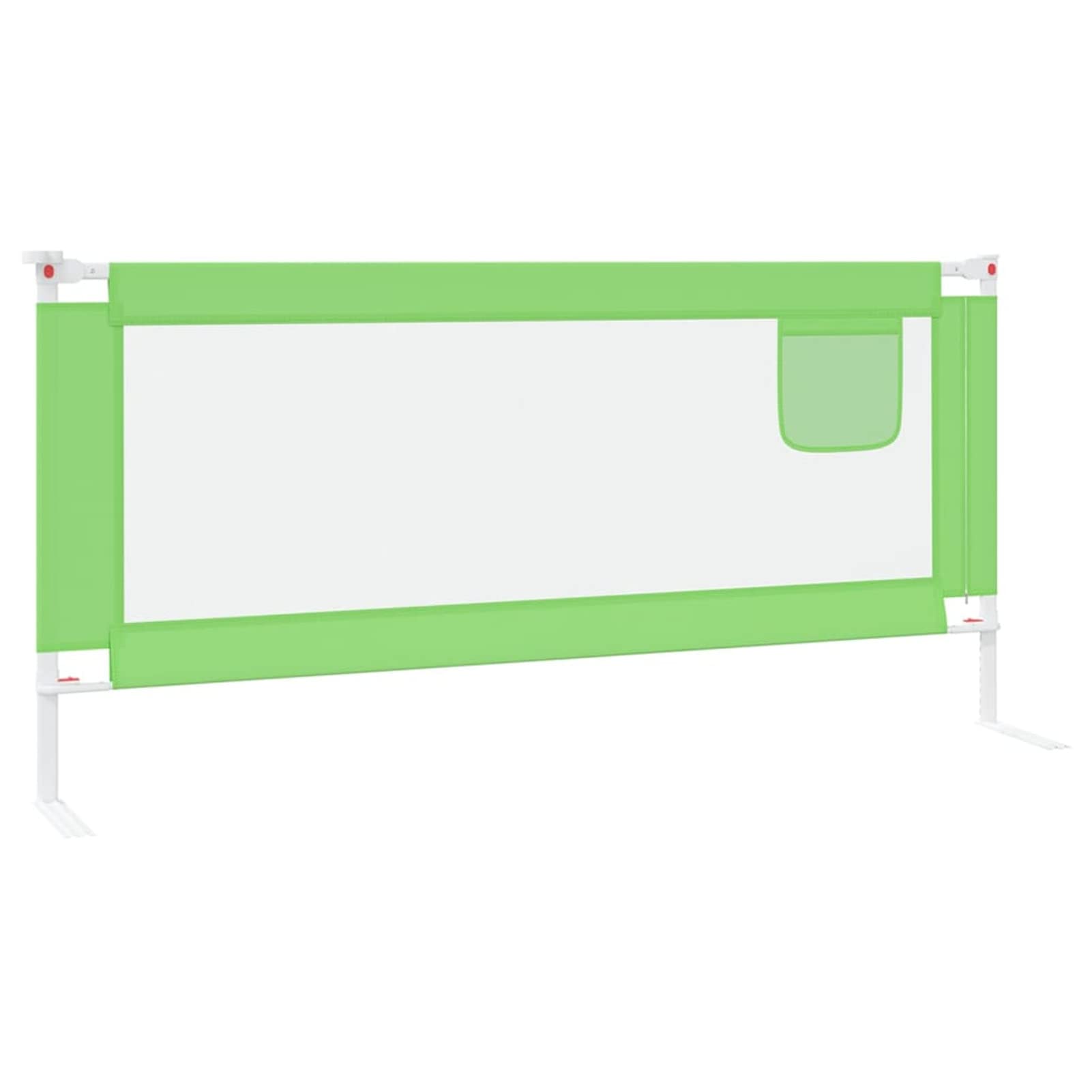 Tidyard Barandilla de Seguridad Cama de Niño Barrera de Cama para Niños,Barandilla CamaPortátil Barrera de Cama para bebé Protección contra caídas,Combinación Libre Verde Tela 200x25 cm