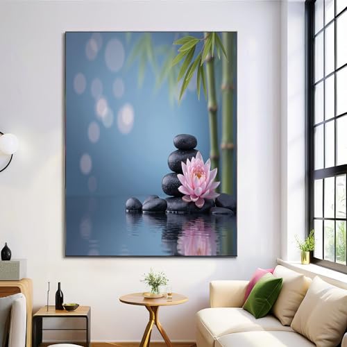 Tableau mural bleu clair en toile grand format pour chambre et salon