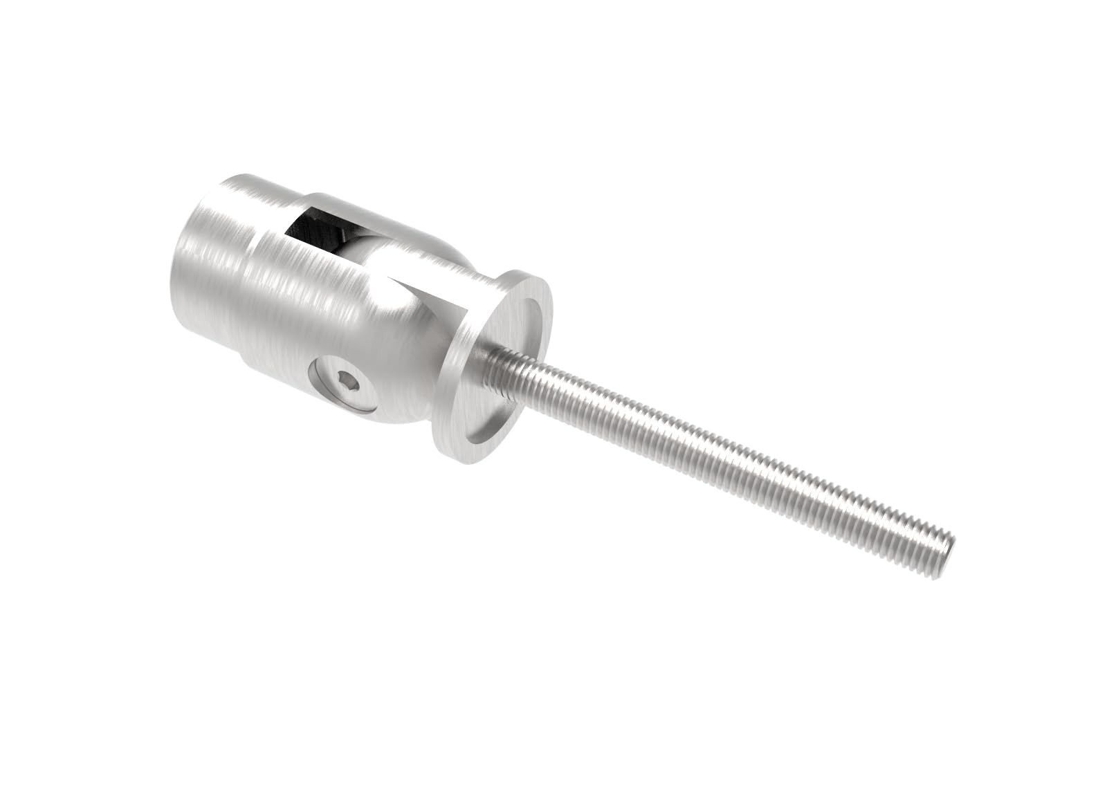 Sellon24® Raccordo giunto in acciaio inox V2A, M10, 42,4, ad arco rotondo, per ringhiera regolabile 0-90°, 0315-242