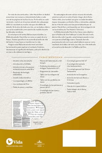 Image of RVR60, Biblia de Estudio MacArthur, Tapa rustica, Cafe (Spanish Edition)