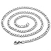 Zysta Stainless Steel Figaro Link Chain Necklace 20 Inches (3-7MM Available)