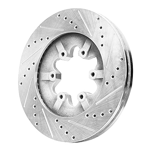 Image of Detroit Axle - Front Brake Rotors for 2009-2012 Chevrolet Colorado GMC Canyon Drilled & Slotted Brake Rotors 2010 2011 Replacement Brakes and Rotors