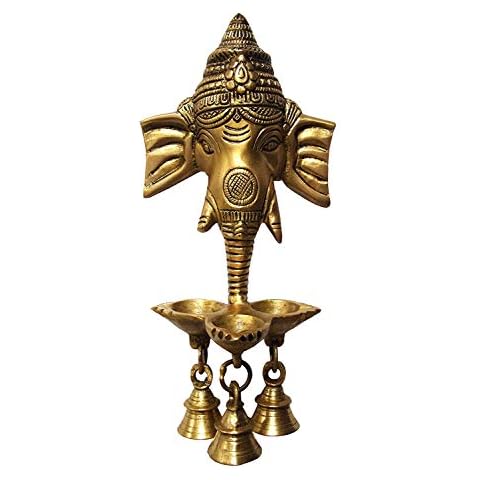 eSplanade - 24,1 cm Messing Ganesha Ganesha Ganpati Wand hängen Deepak Cover