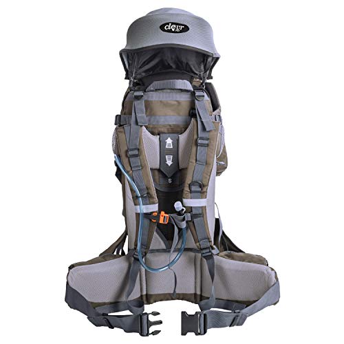 ClevrPlus Urban Explorer Child Carrier Hiking Baby Backpack, Olive Green
