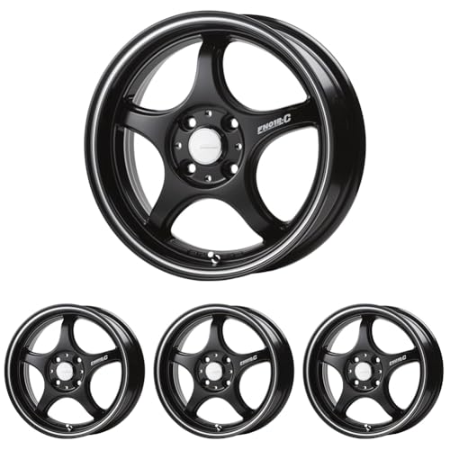 5ZIGEN FN01R-C STV A~zC[ 1{ 15inch×5J +45 PCD100-4 M/BLACK+MACHINING STV5504540MB (× 4)