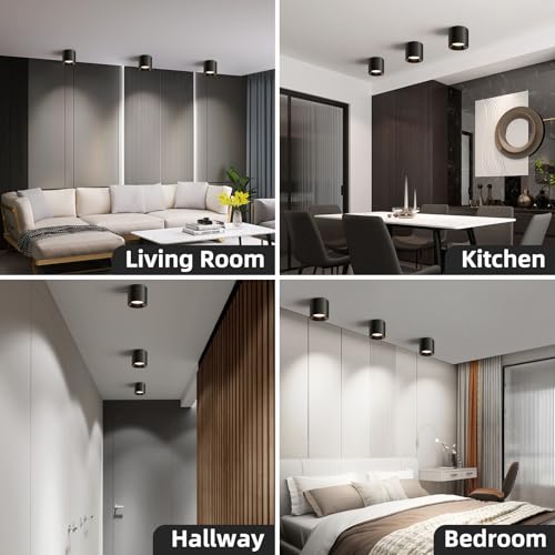 OKELI Hallway Light Flush Mount Modern LED Ceiling Light Fixtures for Kitchen Entryway, 20W 4000K Dimmable Close to Ceiling Lighting, 4.6'' Cylinder Ceiling Lamps for Dining Room Living Room by OKELI - Image 9