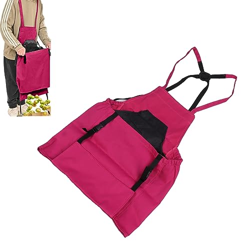 HERCHR Oxford Cloth Gardening Apron With Pockets,Gardening Apron,Garden Apron Thickening Garden Tool,Canvas Garden Apron Fruit Picking Bag Vegetable Berry Garden Picking Bag for Women and Men - Image 4