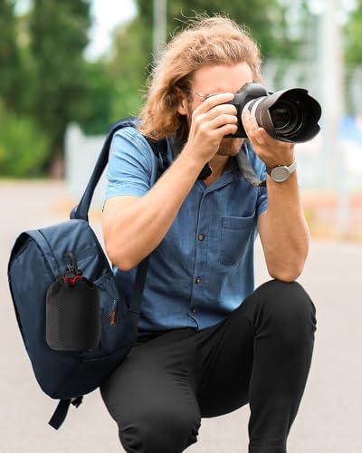 POLAM-FOTO Funda Objetivo, 4 Fundas Objetivos con Cierre para Protección el Objetivo, Funda para Objetivos Nikon, Canon, Tamron, Sigma, Olympus, Pentax, etc. - imagen 6