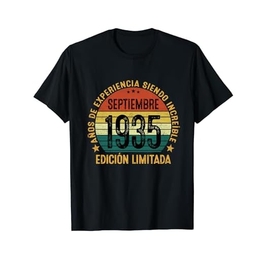 89 Años Cumpleaños Regalos Originale Hombre Septiembre 1935 Camiseta