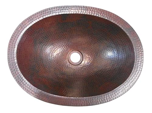 16-Rustic-Oval-Copper-Bathroom-Sink-Dual-Mount-Installation 16 Rustic Oval Copper Bathroom Sink Dual Mount Installation