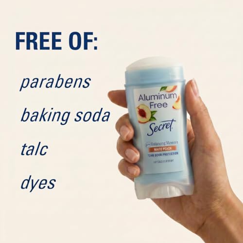 Secret Aluminum Free Deodorant | White Peach Scent | 2.4 oz (Pack Of 3) - image 4