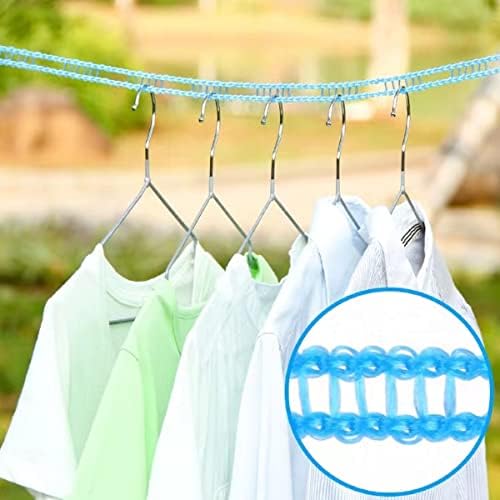 Eidyer Portable Clotheslines, 3Pcs 5M Washing Line Outdoor Windproof Portable Clothesline, Non-slip Elastic Nylon Laundry Rope Line for Indoor Outdoor Camping Travel Hanger
