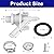1 Kit 385311641 RV Toilet valve & flush ball seal parts, toilet valve replacement kit fit for Do-metic 300/310/311/320/ 321, pedal flush valve toilet