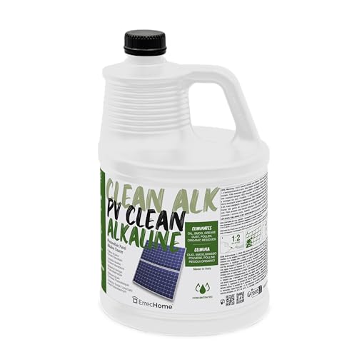 ErrecHome PV Clean Alkaline, Pulitore Alcalino per Pannelli Impianto Fotovoltaico, Formula Concentrata, 5 L