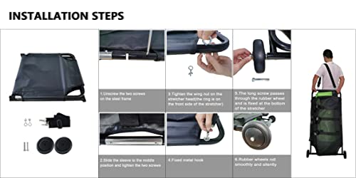 TUNTROL Maca Grande Para Cães Com Carga Máxima De 250 Libras Com Rodas Silenciosas, Carrinho De Tran