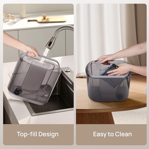 DREO 8L Smart Humidifiers for Bedroom 600ft², 80H Runtime Warm&Cool Supersized Mist Humidifier for Large Room Indoor, Quiet Whole House humidifier for Baby, Plants, with Alexa/Google, Black, HM717S by DREO - Image 6
