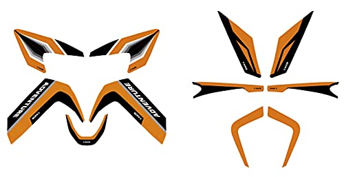 Kit autocollants carrosserie moto noir orange pour stickers KTM 390 Adventure 2020