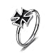 Produktbild Bobijoo Jewelry  Biker-Ring für Damen und Herren, Minimalistisch, Biker-Schmuck, Maltes-Kreuz, Tempelritter, Edelstahl,