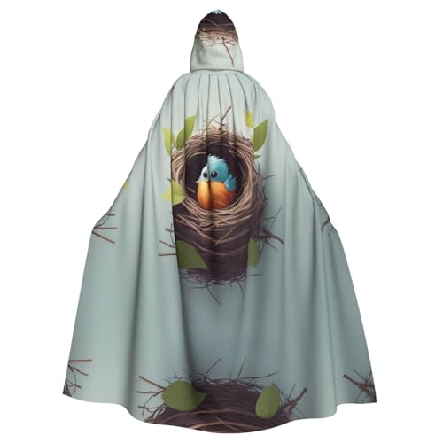 Manteau à capuche nid d'oiseau adulte : la cape longue idéale pour vos soirées de fête