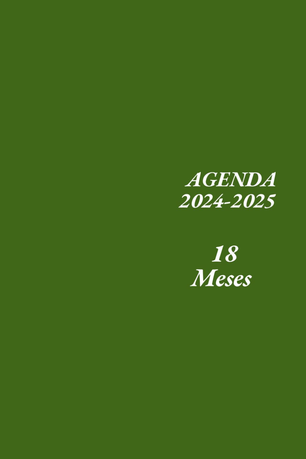 Agenda 18 meses 2024 2025 A5: de julio 2024 a diciembre 2025 | Planificador Semana Vista | 1 Semana en 2 Páginas