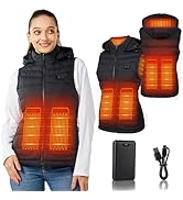 OCQOCQ Beheizbare Weste Damen - 15 Heizzonen Mit Akku Für Ski & Outdoor