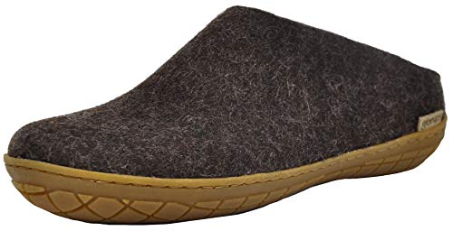 Image of Glerups 100% quality wool mix Slipper with rubber sole - Unisex Slip-on