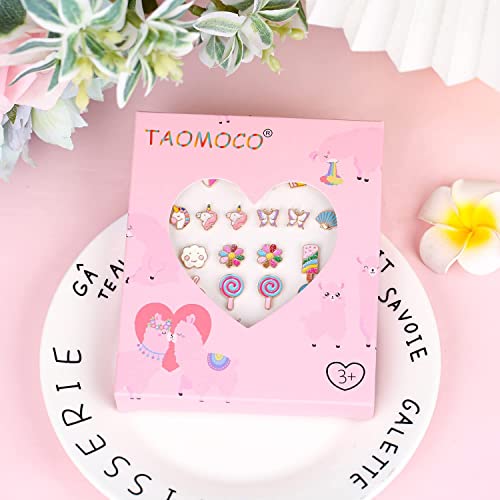 Taomoco 24 Pairs Hypoallergenic Stud Earrings Set For Girls Sensitive Ears With Stainless Steel Post Colorful Cute Earrings For Girls Women thumb #6