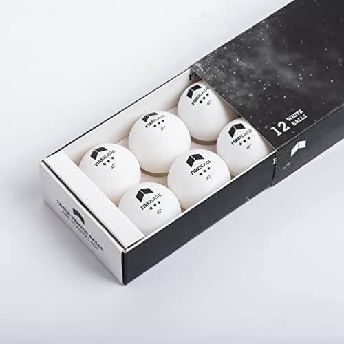 FireBlade JUST LAUNCHED Ping Pong Balls - White 3-Star 40+ Table Tennis Balls (Pack of 12) | High-Performance ABS Training Balls | Ultimate Durability for Indoor & Outdoor TT Competitions & Games
