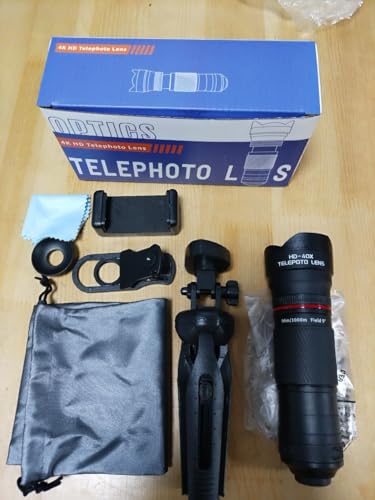 Andoer Objetivo de zoom de 40 aumentos con trípode, teleobjetivo telefónico telescopio para teléfono, lente de cámara para senderismo, camping, observación de la fauna, luna, deportes, juegos, - imagen 8