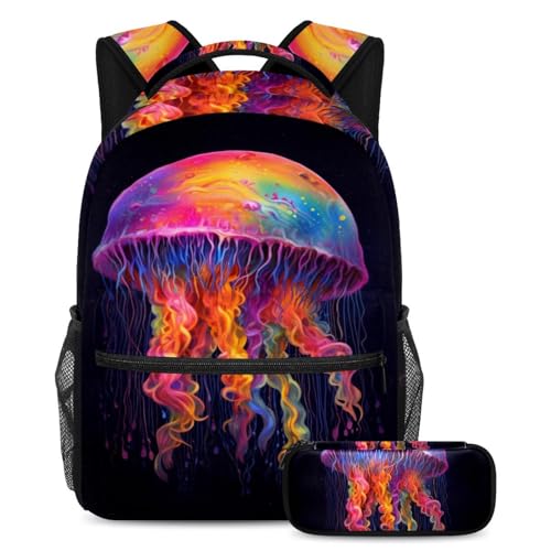 Cartables méduse grand format pour transporter classeurs et fournitures, pack de 2 pièces