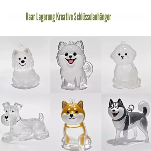 Hundehaar-Sammler-Schlüsselanhänger, Hundehaar-Anhänger, Pelz-Andenken, Kapsel-Anhänger, DIY-Haustier-Aufbewahrungsflasche, kreatives Gedenkgeschenk für Tierliebhaber