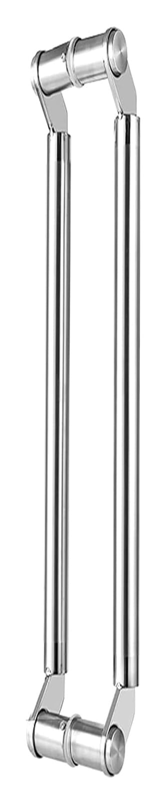 CWCQGH Push Pull Door Handle, Sliding Barn Door Handles, Shower Glass Push Pull Door Handles, Stainless Steel Round Shape Bars Contemporary Entry Door Handle,Silver-150cm(59in)