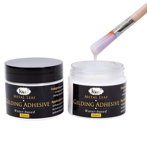 Gilding Adhesive, 100ml Epoxy Resin Gold Leaf Adhesive for Professional Craft Use, Water Based Gold Leaf Paint for Craft Art Use, Pasting Foil