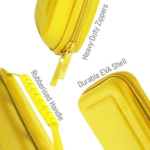 Image of Orzly Case for Nintendo Switch Lite - Portable Travel Carry Case with storage for Switch Lite Games & Accessories [Yellow]