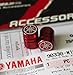 YAMAHA 90338-W1015-RE - Set of 2 Genuine Tuning Fork Plain Finish Red Tyre Tire Valve Caps Dust Caps Protectors for Motorcycles, Bicycles, ATV, Car, Van