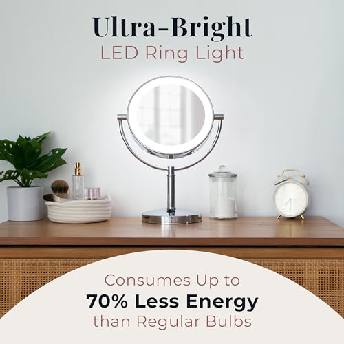 Espejo de maquillaje LED Zadro Laguna 11" redondo miniatura 7