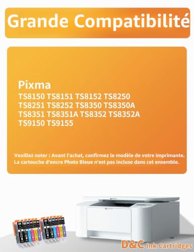 Cartouches d'encre Canon PGI-580 CLI-581 compatible D&C - 2