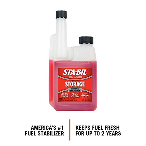 Image of STA-BIL Storage Fuel Stabilizer - Keeps Fuel Fresh for 24 Months - Prevents Corrosion - Gasoline Treatment that Protects Fuel System - Fuel Saver - Treats 40 Gallons - 16 Fl. Oz. (22207-24PK)