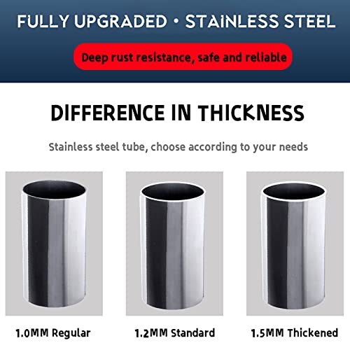 1Pc Pool Handrail Deck Mounted Swimming Pool Step/Stair Rail Cross Brace Thickness 1MM/1.2MM/1.5MM 304 Stainless Steel (Size : 1.2MM)