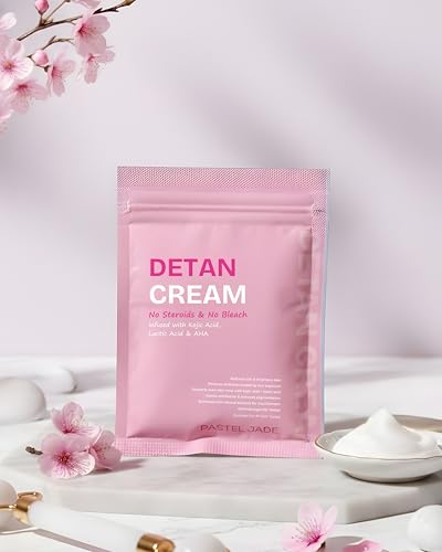 Image of Detan - No bleach & steroids Cream Refill 50g | Alpha Arbutin, Kojic Acid & Aloe Vera | Brightening Face Pack | Honey & Botanical Extracts | Suitable for All Skin Types