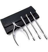 Eico Nagelhautzange & Nagelhautschieber Set - Nagelhaut Cuticle Pusher & Nagelreiniger Set - Für ...