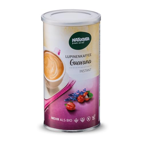 Naturata Lupinen-Kaffee Guarana Bio 150g | Koffeinhaltiger Kaffee-Ersatz mit Guarana | 100% Glutenfreier Instant-Coffee in Bio-Qualität | Hergestellt in der Schweiz | Schonend Geröstet