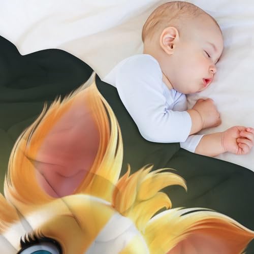 Couverture renard chaude et confortable lavable pour des nuits douces