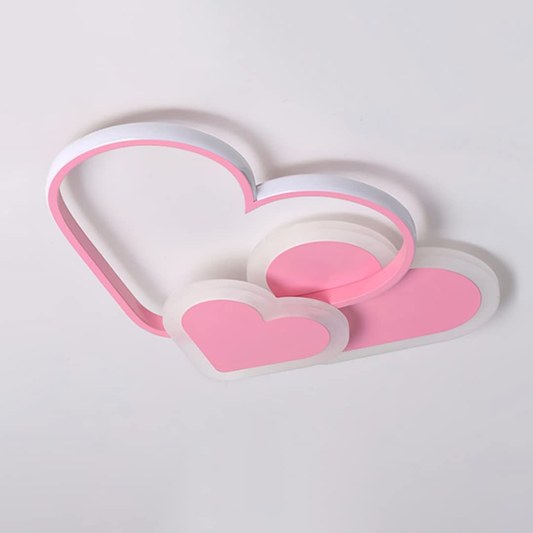 Lampa sufitowa LED 3D stereoskopowe serca 30 W różowa