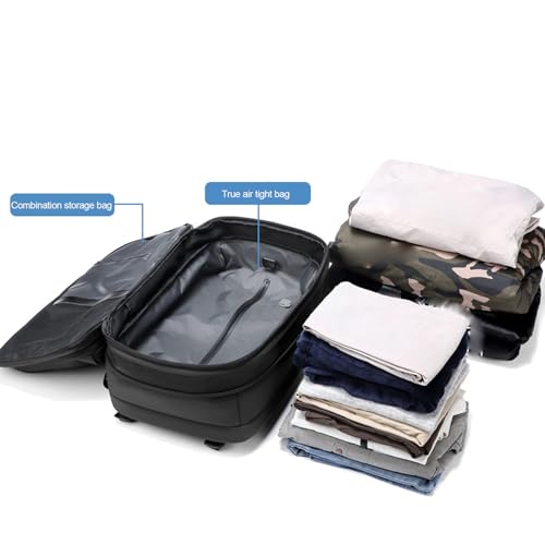 Solución para falta de espacio: mochila de viaje expandible con capa impermeable 6