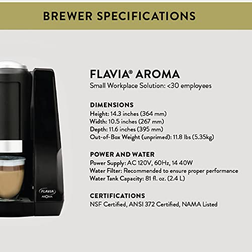 Image of Flavia Small Coffee Brewer : Single Serve, 14.4 inch x 10.5 inch x 11.6 inch, Less counter space. More variety.