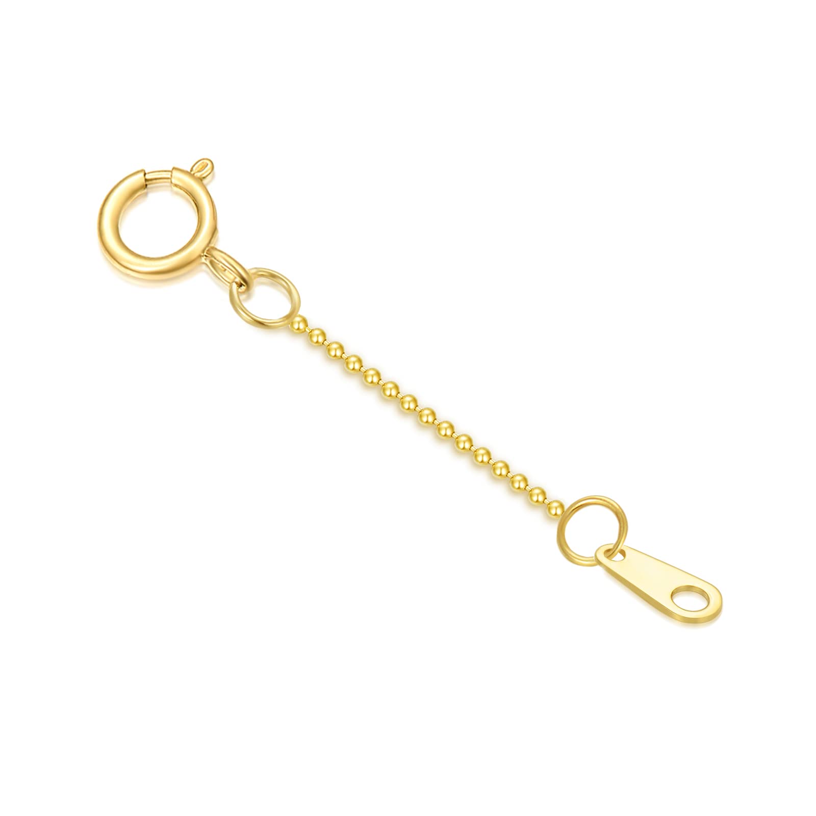 14k Gold 0.5"/1"/1.5"/2"/3" Necklace Bracelet Extender Chain, Necklace Extender Gold 14k, Durable Removable Gold Chain Extender, Gold Extension Chain for Necklace Anklet